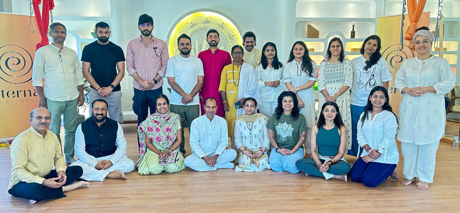 Yoga instructors practicing at Eternal Yoga Center Dubai